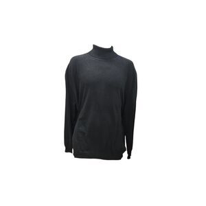 MEN'S BAGAZIO LONG SLEEVE BLACK ACRYLIC TURTLENECK SWEATER. 2102Y5